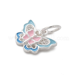 925 Sterling Silver Enamel Butterfly Charms&nbsp;STER-D300-28P-03