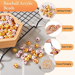 200Pcs 2 Colors Opaque Acrylic Round Beads&nbsp;SACR-BY0001-02