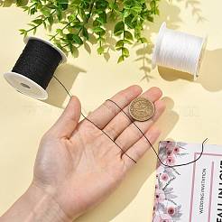 2 Rolls 2 Colors Round Nylon Chinese Knot Cord&nbsp;NWIR-FS0001-05