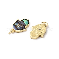 Brass Micro Pave Cubic Zirconia Pendants&nbsp;KK-K384-18G