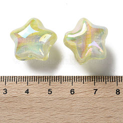 UV Plating Transparent Acrylic Beads&nbsp;TACR-P012-01A-05