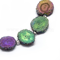 Natural Druzy Quartz Crystal Beads Strands&nbsp;G-F582-A07