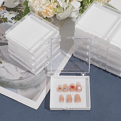 9Pcs Plastic Fake Nail Tips Storage Box&nbsp;CON-SP0001-15B