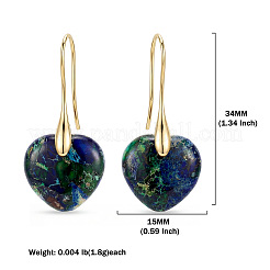 Brass & Imperial Jasper Dangle Earrings&nbsp;WGB0E66-02