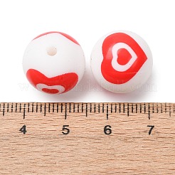 Food Grade Eco-Friendly Printed Silicone Beads&nbsp;SIL-A013-01A-14