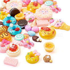30Pcs 15 Styles Opaque Resin Imitation Food Decoden Cabochons&nbsp;RESI-TA0003-70