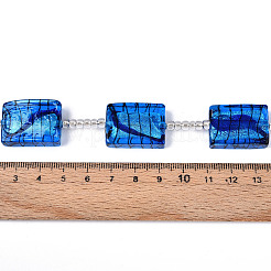 Handmade Silver Foil Glass Beads Strands&nbsp;FOIL-N029-06