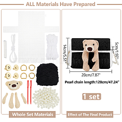 DIY Polycotton Braided Women's Crossbody Handbag Making Kits&nbsp;DIY-WH0349-353B