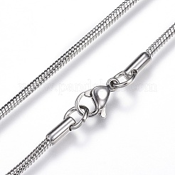 Non-Tarnish 304 Stainless Steel Snake Chain Necklaces&nbsp;X-NJEW-D285-03P