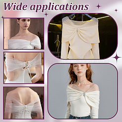 1Pc Detachable Tulle Polyester Shawls&nbsp;AJEW-GA0008-20B