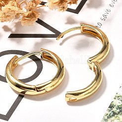 Rack Plating Ring Brass Hoop Earrings for Women&nbsp;EJEW-C125-14G