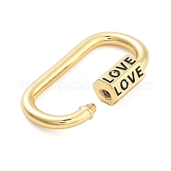 Rack Plating Brass Screw Clasps&nbsp;KK-NH0001-07G