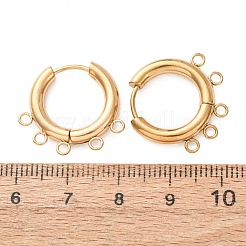 304 Stainless Steel Hoop Earring Findings&nbsp;STAS-D183-02F-G