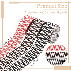 3Pcs 3 Colors Polycotton Ribbons&nbsp;OCOR-WR0001-24