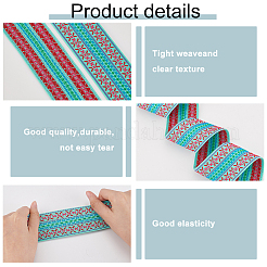 2.5 Yards Ethnic Style Flat Polyester Elastic Bands&nbsp;OCOR-BC0006-23