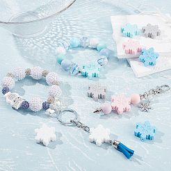 10Pcs 5 Colors Food Grade Eco-Friendly Silicone Beads&nbsp;SIL-SC0001-92