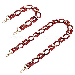 2Pcs Oval & Square Acrylic Bag Handle&nbsp;FIND-GN0001-14B