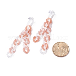 Acrylic Curb Chain Tassel Dangle Stud Earrings for Women&nbsp;EJEW-JE04767-04
