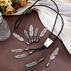 16Pcs 2 Styles Alloy Cord Ends&nbsp;FIND-GF0009-76