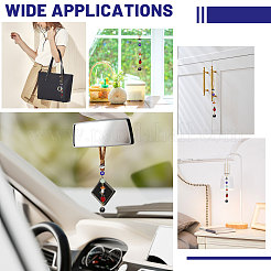 2Pcs Glass Car Pendant Decorations&nbsp;AJEW-GL0003-28