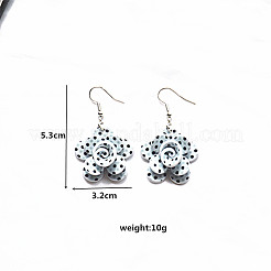 Acrylic & Alloy Dangle Earrings&nbsp;WG364B9-02