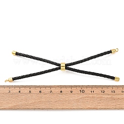 Adjustable Round Braided Microfiber Leather Cord Bracelet Making&nbsp;KK-CBAC260-01G-32