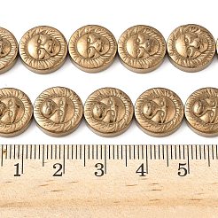 Electroplated Synthetic Non-magnetic Hematite Beads Strands&nbsp;G-A263-G01-01