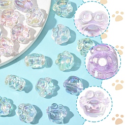32Pcs UV Plating Rainbow Iridescent Acrylic Beads&nbsp;OACR-FS0002-15