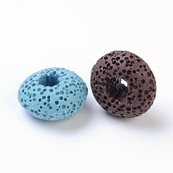 Lava Rock Gemstone European Beads&nbsp;X-GGDA007
