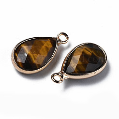 Natural Tiger Eye Pendants&nbsp;G-Q998-033C