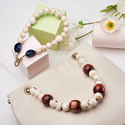 2Pcs 2 Style Wheat & Old Lace Acrylic Beads Bag Strap&nbsp;FIND-GN0001-04