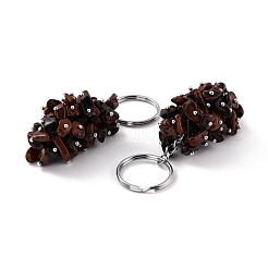 Natural Mahogany Obsidian Keychain&nbsp;KEYC-C050-01H-RS