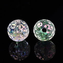UV Plating Transparent Acrylic Beads&nbsp;TACR-T028-55