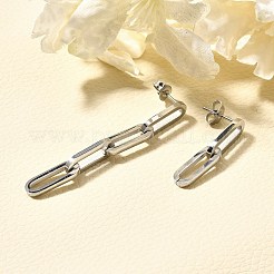 304 Stainless Steel Dangle Stud Earrings for Women&nbsp;EJEW-C096-15P-01