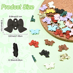 24Pcs 12 Colors Spray Painted Alloy Connector Charms&nbsp;FIND-YW0012-40