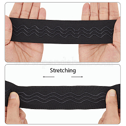 2 Styles Flat Polyester Non Slip Knitted Elastic Belts&nbsp;OCOR-GF0005-15