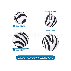 20Pcs 2 Colors Silicone Beads&nbsp;SIL-TA0001-07C