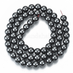 Non-magnetic Synthetic Hematite Beads Strands&nbsp;X-G-Q892-6mm