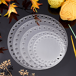 5Pcs 5 Style Transparent Acrylic Crochet Basket Bases&nbsp;DIY-PH0009-20