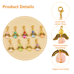 36Pcs 9 Colors Acrylic Pendant Decorations&nbsp;HJEW-FH00015