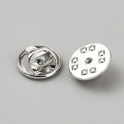 Flat Round Iron Lapel Pin Backs for Replacement Uniform Badge&nbsp;DIY-WH20007-356P