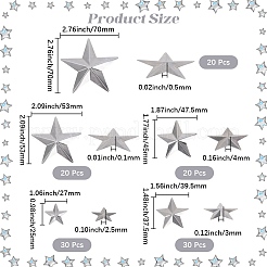120Pcs 5 styles Iron Display Decorations&nbsp;IFIN-GF0001-50