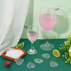 60Pcs Transparent Acrylic Blank Wine Glass Charm&nbsp;TACR-FG0001-22