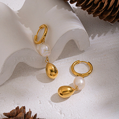 Teardrop 304 Stainless Steel Hoop Earrings&nbsp;YQ2416