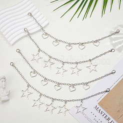 4Pcs 2 Styles Alloy Boot Strap Chains&nbsp;AJEW-ME0003-11