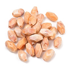 Two Tone Opaque Acrylic Imitation Gemstone Beads&nbsp;OACR-T033-07A