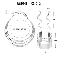 Alloy Pendant Necklaces & Stud Dangle Earrings & Cuff Bangles Sets&nbsp;FS-WG2E0CA-01