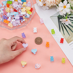 64Pcs Plastic & Resin Shoe Buckle Clips&nbsp;HJEW-ME00038