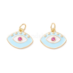 Rack Plating Brass Micro Pave Orchid Cubic Zirconia Pendants&nbsp;ZIRC-P095-02G