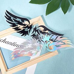 Wings Waterproof Holographic Vinyl Carved Hollow Decal Sticker&nbsp;DIY-FG0001-27